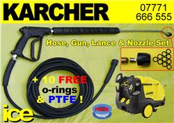 10m Karcher HDS 7/10 Steam Cleaner Replacement Hose Trigger Gun Lance & Nozzle Set