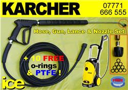 10m Karcher HD 5/11 5/12 6/12 6/13  Pressure Washer Replacement Hose Trigger Gun Lance & Nozzle Set