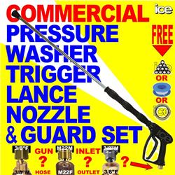 Economy Commercial Pressure Washer Trigger Gun, 900mm Lance & Nozzle Set 3/8
