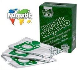 Box of 10 Numatic NVM-1AH Hepaflo Filter Dust Bags 604011