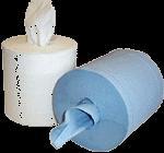 Centrefeed Twin-Ply Paper Rolls White or Blue