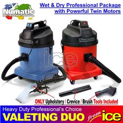 Numatic CTD570-2 & NVDQ570-2 Car Vehicle Valeting Duo Vacuum Cleaners Machine Equipment Package