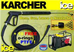 10m Karcher HDS 601 745 6/12 7/10 Heavy Duty Steam Cleaner Replacement Hose Trigger Gun Lance & Nozzle Set