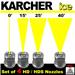 KARCHER HD / HDS Professional Pressure Washer Steam Cleaner Power Nozzle Spray Jets 0 15 25 40 Set