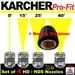 KARCHER Pre-2017 HD / HDS Professional Pressure Washer Steam Cleaner Power Nozzle Spray Jets 0 15 25 40 & Retainer Set